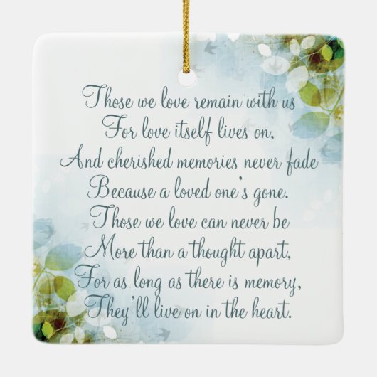 In Loving Memory Memorial Keepomwille Keramisch Ornament (Achterkant)