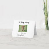 In loving memory memorial keepsake add pet name bedankkaart (Voorkant)