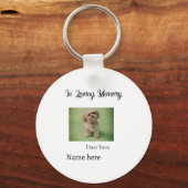 In loving memory memorial keepsake add pet name sleutelhanger (Voorkant)