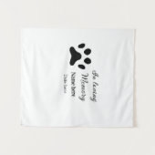 In loving memory memorial keepsake add pet name wandkleed (Voorkant (horizontaal))