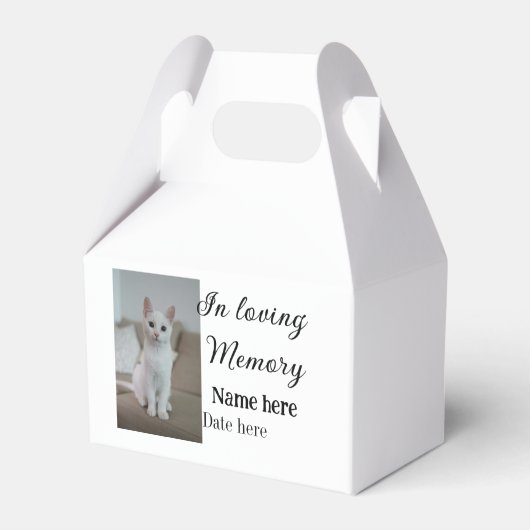 In loving memory memorial keepsake voeg huisdier n bedankdoosjes (Voorkant Zijde)