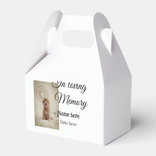 In loving memory memorial keepsake voeg huisdier n bedankdoosjes (Voorkant Zijde)