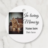 In loving memory memorial keepsake voeg huisdier n bedankjes labels (Achterkant)