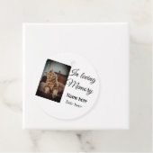 In loving memory memorial keepsake voeg huisdier n bedankjes labels (In situ)