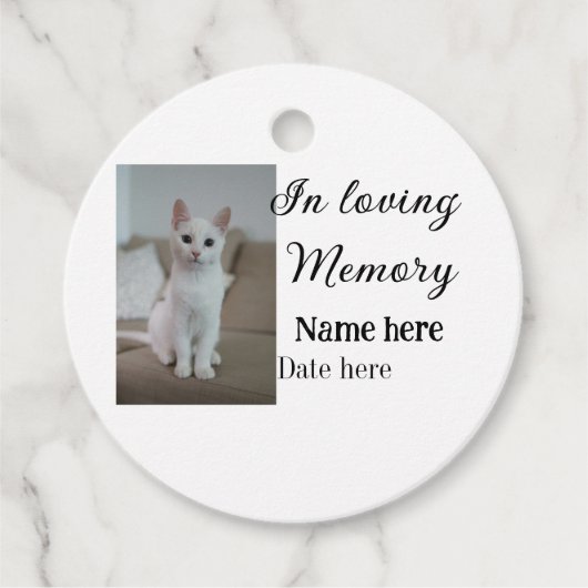 In loving memory memorial keepsake voeg huisdier n bedankjes labels (Voorkant)
