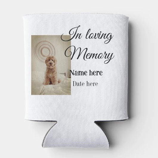 In loving memory memorial keepsake voeg huisdier n blikjeskoeler (Achterkant)