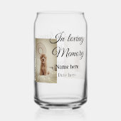 In loving memory memorial keepsake voeg huisdier n blikvorm glas (Achterkant)