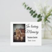 In loving memory memorial keepsake voeg huisdier n briefkaart (Staand voorkant)