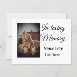 In loving memory memorial keepsake voeg huisdier n briefkaart