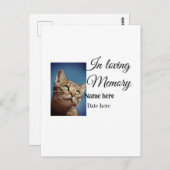 In loving memory memorial keepsake voeg huisdier n briefkaart (Voorkant / Achterkant)