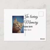 In loving memory memorial keepsake voeg huisdier n briefkaart (Achterkant)
