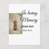 In loving memory memorial keepsake voeg huisdier n briefkaart (Voorkant)