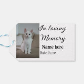 In loving memory memorial keepsake voeg huisdier n cadeaulabel (Achterkant Horizontaal)