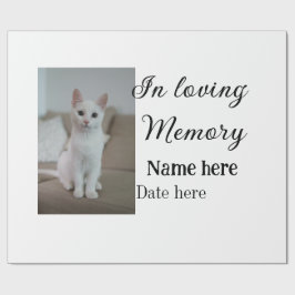In loving memory memorial keepsake voeg huisdier n cadeaupapier