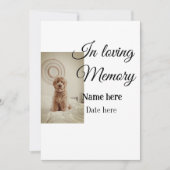 In loving memory memorial keepsake voeg huisdier n feestdagenkaart (Voorkant)
