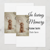 In loving memory memorial keepsake voeg huisdier n feestdagenkaart (Voorkant / Achterkant)