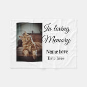 In loving memory memorial keepsake voeg huisdier n fleece deken (Voorkant (Horizontaal))