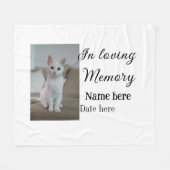 In loving memory memorial keepsake voeg huisdier n fleece deken (Voorkant (Horizontaal))