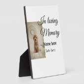 In loving memory memorial keepsake voeg huisdier n fotoplaat (Zijkant)
