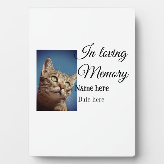 In loving memory memorial keepsake voeg huisdier n fotoplaat (voorkant)