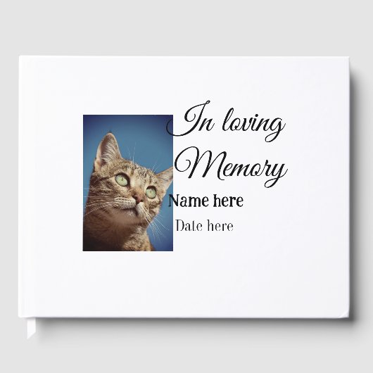 In loving memory memorial keepsake voeg huisdier n gastenboek (Voorkant)