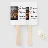 In loving memory memorial keepsake voeg huisdier n handwaaier (Voorkant en achterkant)