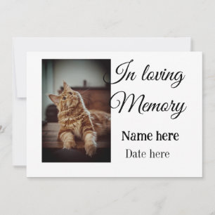 In loving memory memorial keepsake voeg huisdier n kaart