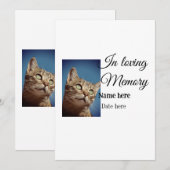 In loving memory memorial keepsake voeg huisdier n kaart (Voorkant / Achterkant)