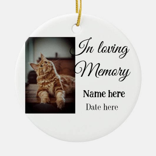 In loving memory memorial keepsake voeg huisdier n keramisch ornament (Voorkant)
