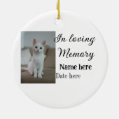 In loving memory memorial keepsake voeg huisdier n keramisch ornament (Achterkant)