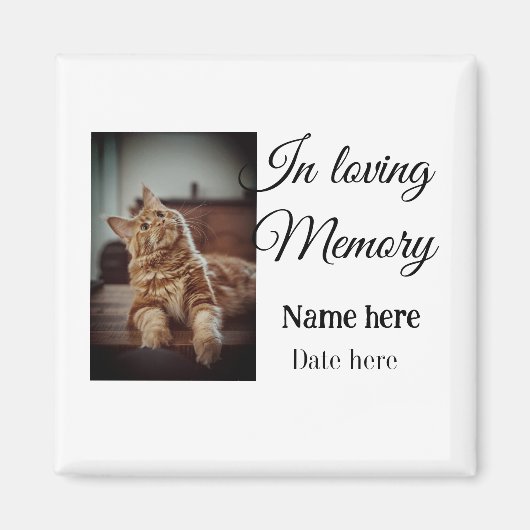 In loving memory memorial keepsake voeg huisdier n magneet (Voorkant)