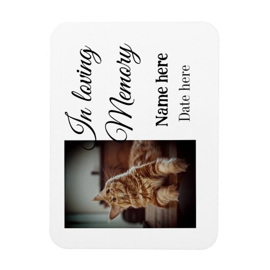 In loving memory memorial keepsake voeg huisdier n magneet (Verticaal)