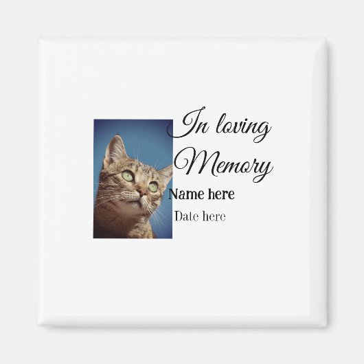 In loving memory memorial keepsake voeg huisdier n magneet (Voorkant)