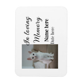 In loving memory memorial keepsake voeg huisdier n magneet