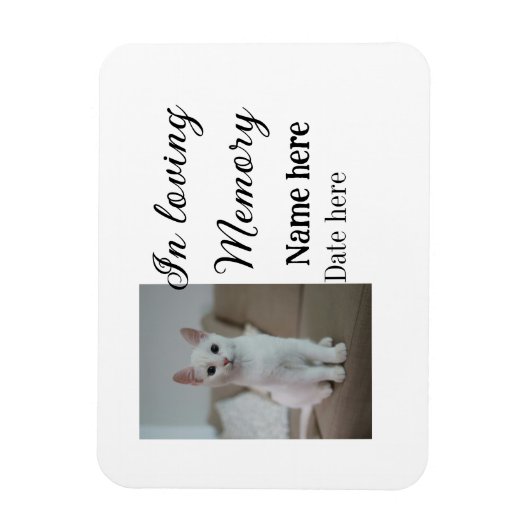 In loving memory memorial keepsake voeg huisdier n magneet (Verticaal)