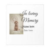 In loving memory memorial keepsake voeg huisdier n notitieblok (Voorkant)