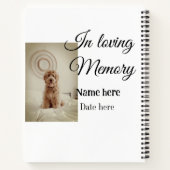 In loving memory memorial keepsake voeg huisdier n notitieboek (Achterkant)
