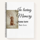 In loving memory memorial keepsake voeg huisdier n notitieboek (Voorkant)