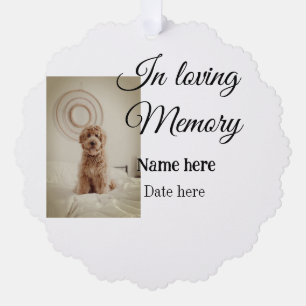 In loving memory memorial keepsake voeg huisdier n ornament kaart