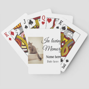 In loving memory memorial keepsake voeg huisdier n pokerkaarten