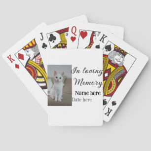 In loving memory memorial keepsake voeg huisdier n pokerkaarten