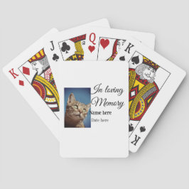 In loving memory memorial keepsake voeg huisdier n pokerkaarten