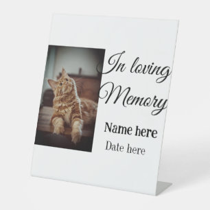 In loving memory memorial keepsake voeg huisdier n reclamebord met voetstuk