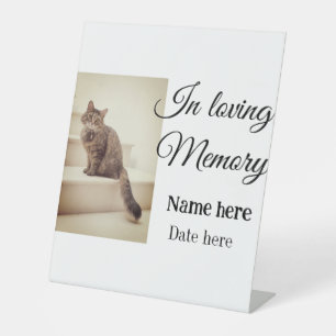 In loving memory memorial keepsake voeg huisdier n reclamebord met voetstuk