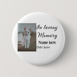 In loving memory memorial keepsake voeg huisdier n ronde button 5,7 cm