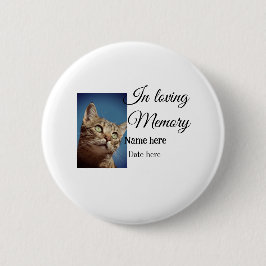 In loving memory memorial keepsake voeg huisdier n ronde button 5,7 cm