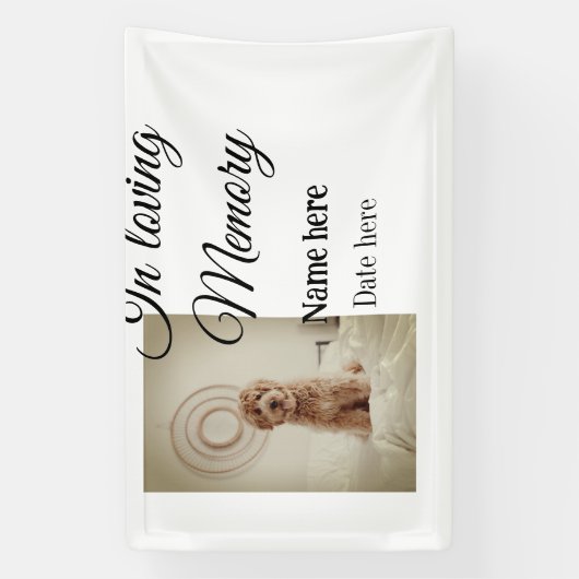 In loving memory memorial keepsake voeg huisdier n spandoek (Verticaal)