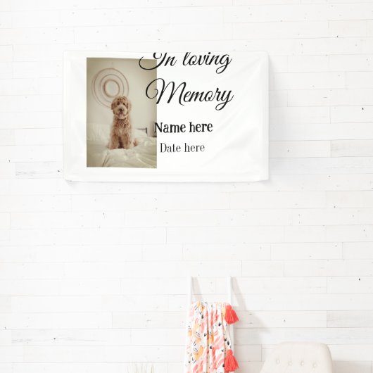 In loving memory memorial keepsake voeg huisdier n spandoek (Insitu)