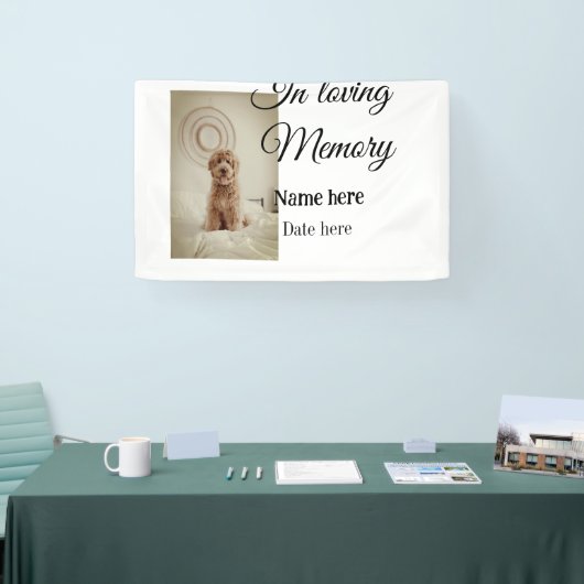 In loving memory memorial keepsake voeg huisdier n spandoek (Beurs)