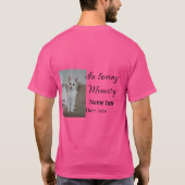 In loving memory memorial keepsake voeg huisdier n t-shirt (Achterkant)